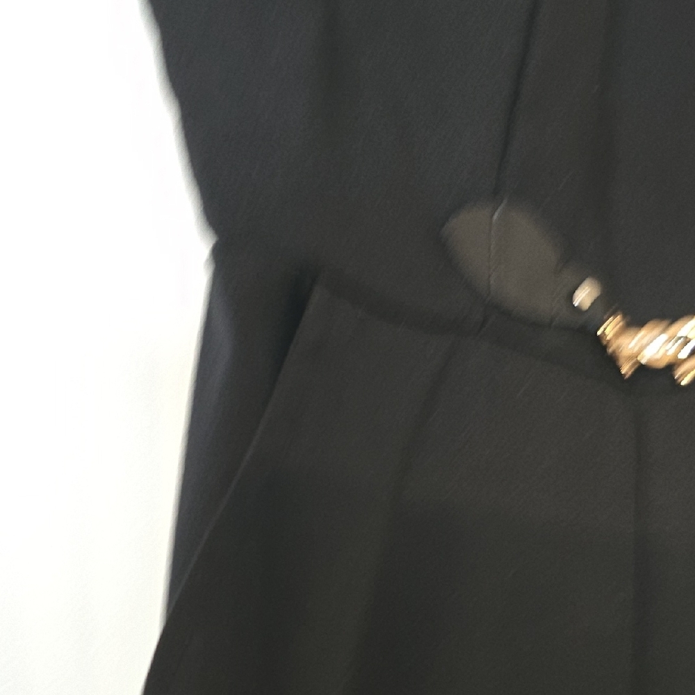 Elegant Black Jumpsuit with Gold Accent - Picture 4 of 6